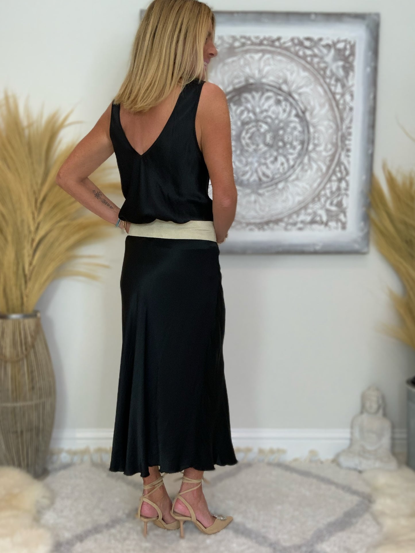 Rena Satin Slip Skirt