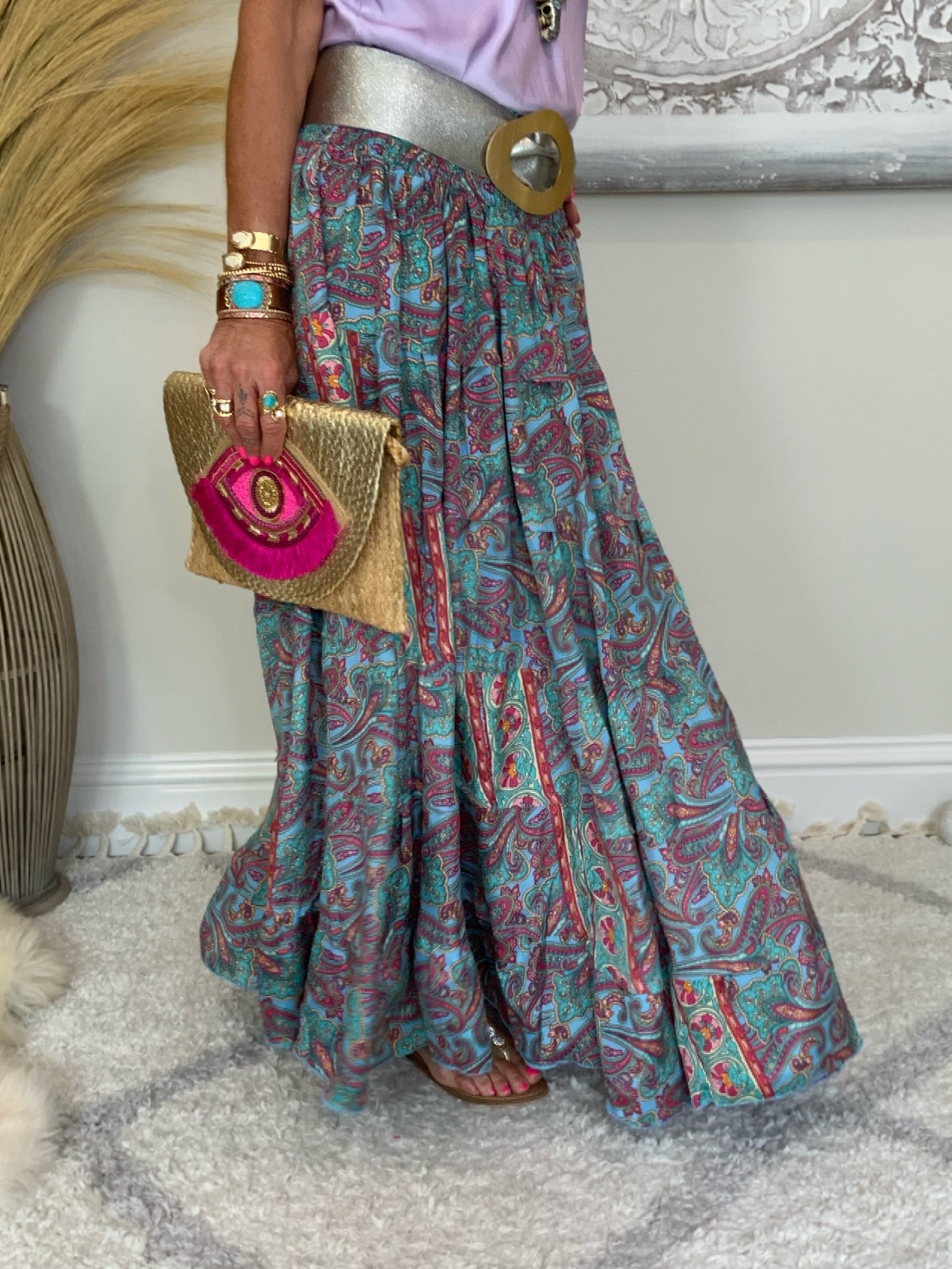 Edie Print Tiered Skirt