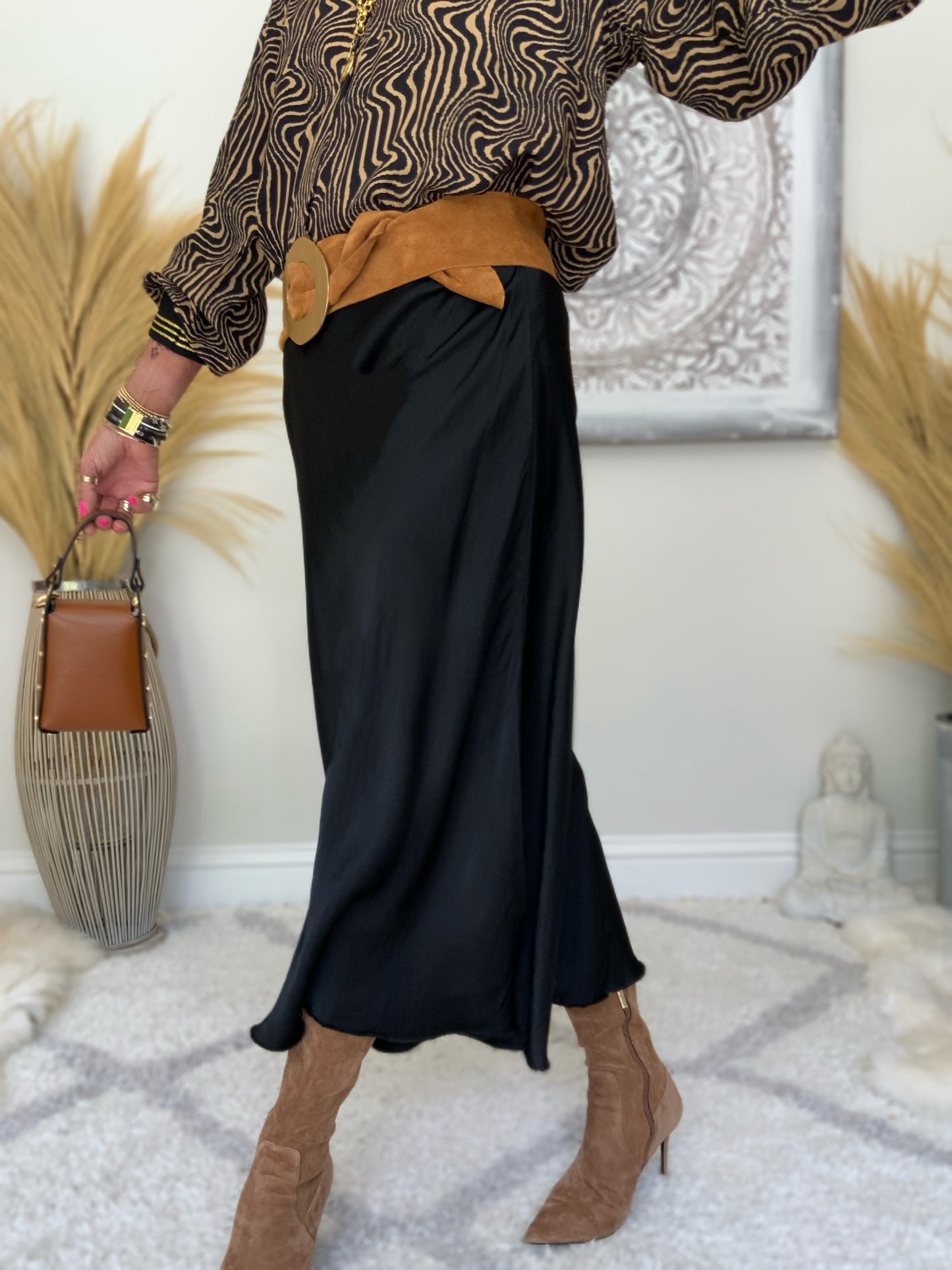 Rena Satin Slip Skirt