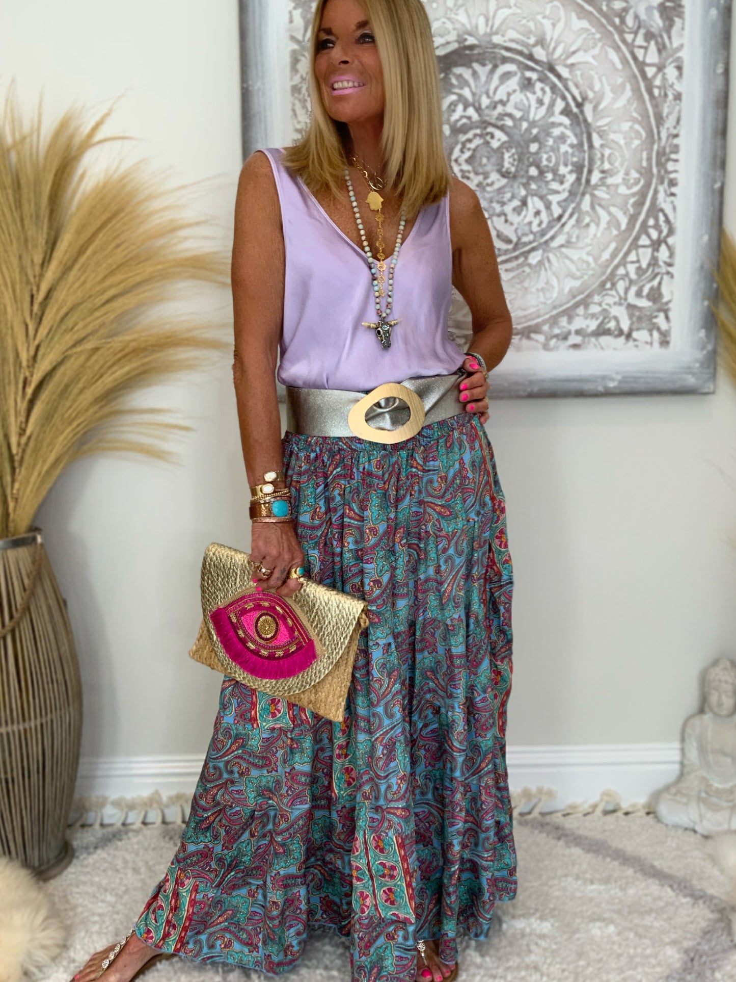 Edie Print Tiered Skirt