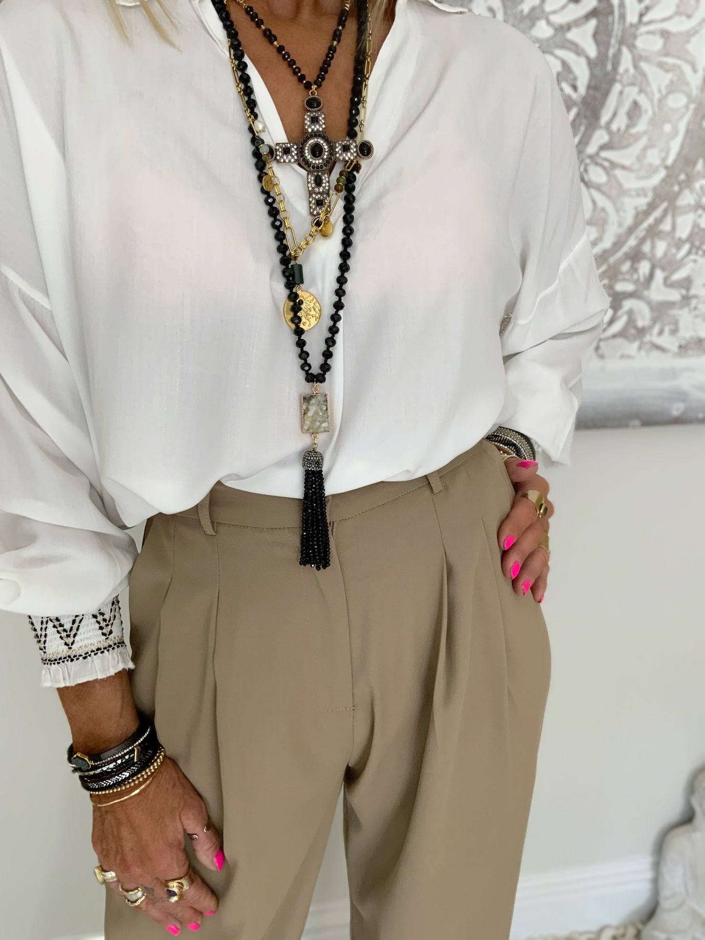 Sila Shirred Cuff Top