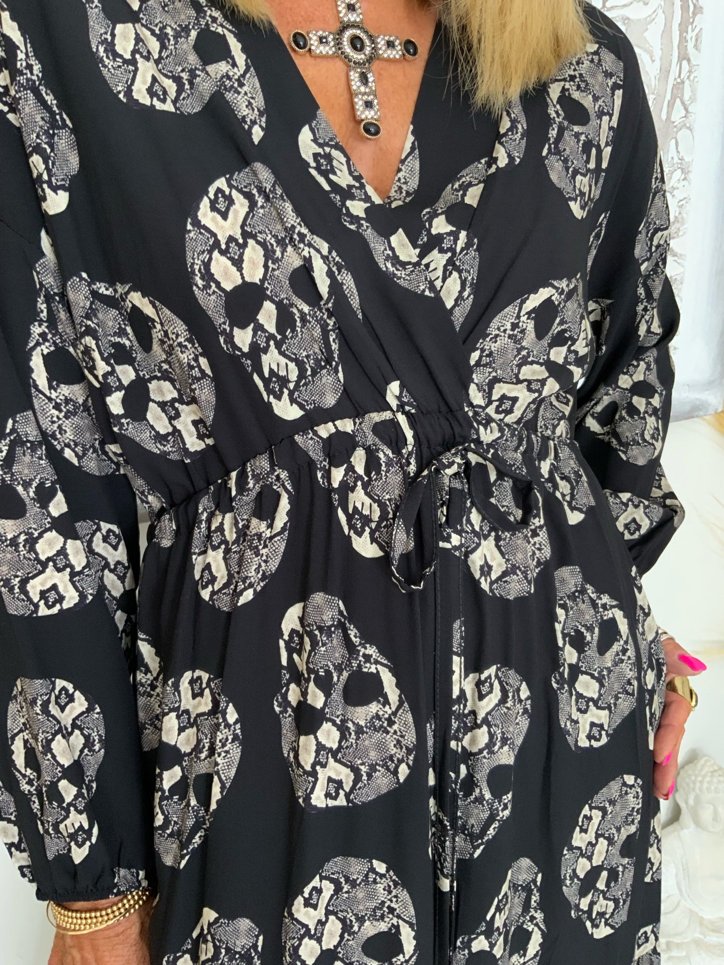 Skull Print Maxi Dress