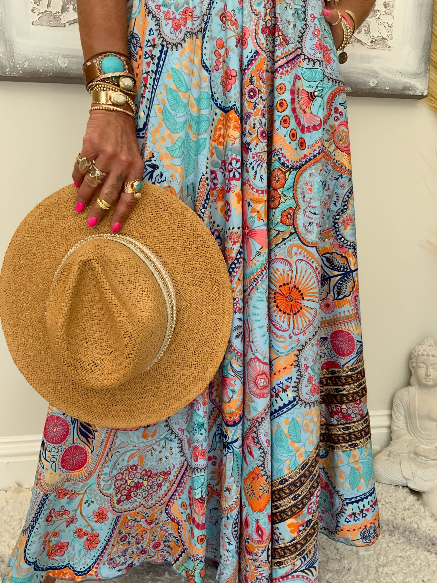 Zuri Print Halter-Neck Maxi