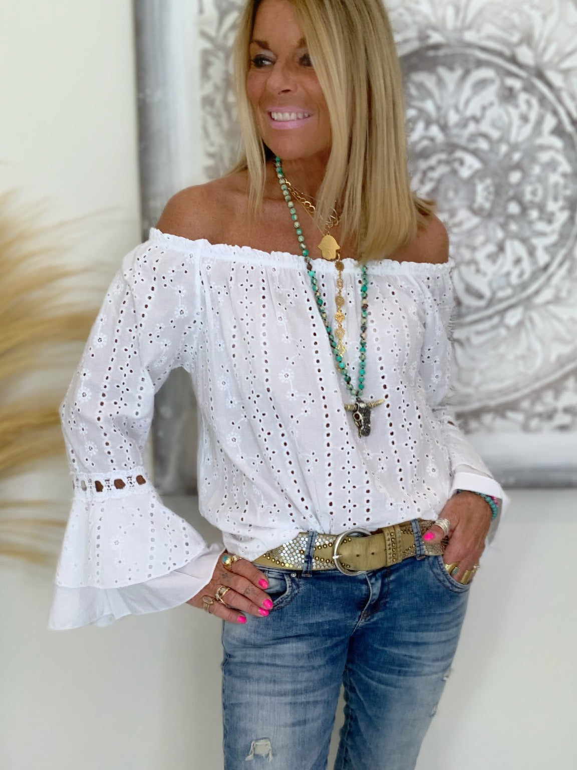 Lydia Broderie Top
