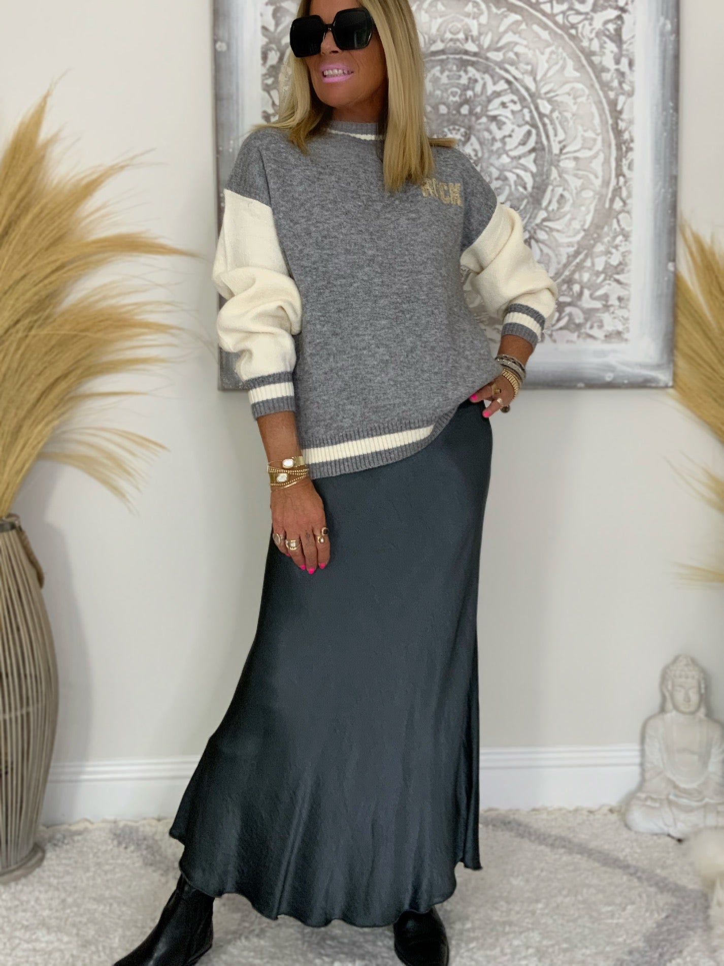 Olivia Silk Maxi Skirt