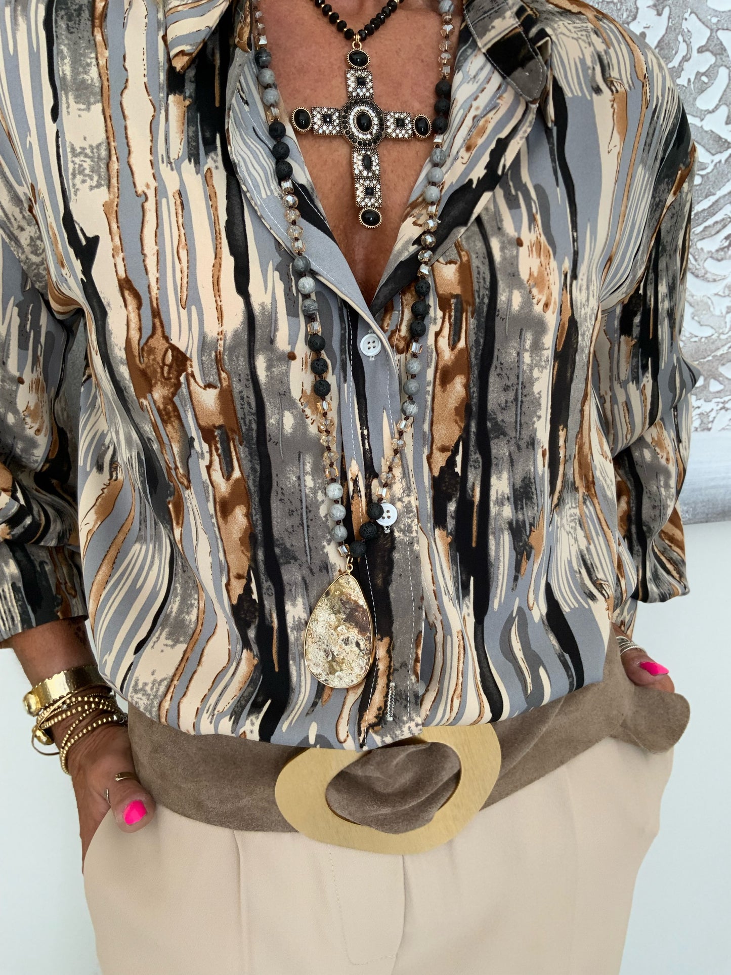 Payton Print Shirt Blouse