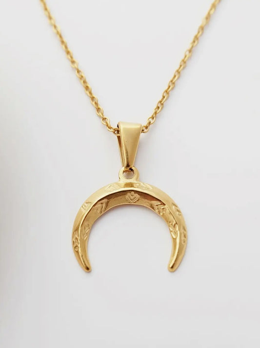 Boho Crescent Moon Necklace