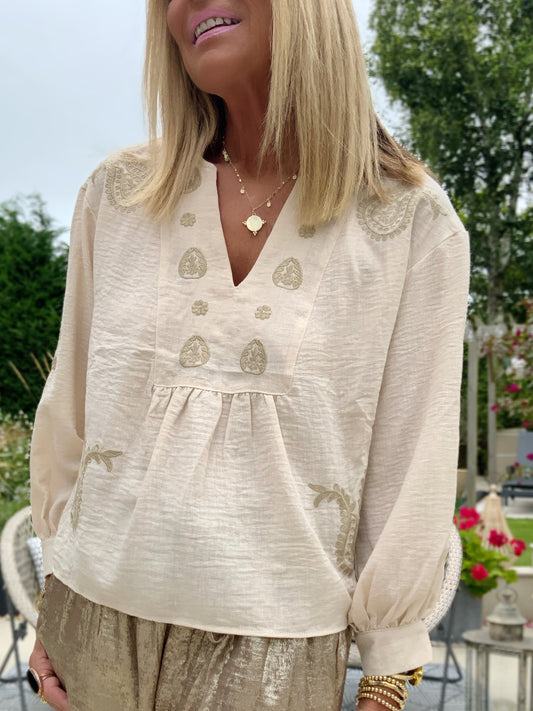 Margot Embroidery Top