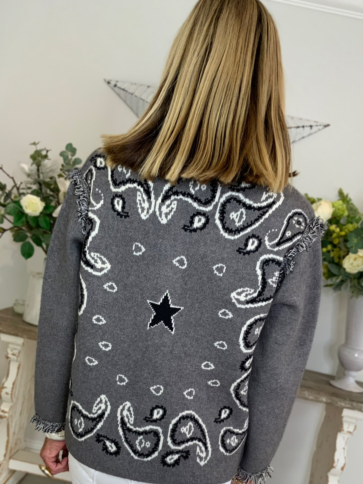 Star Wool Blend Jacket Grey