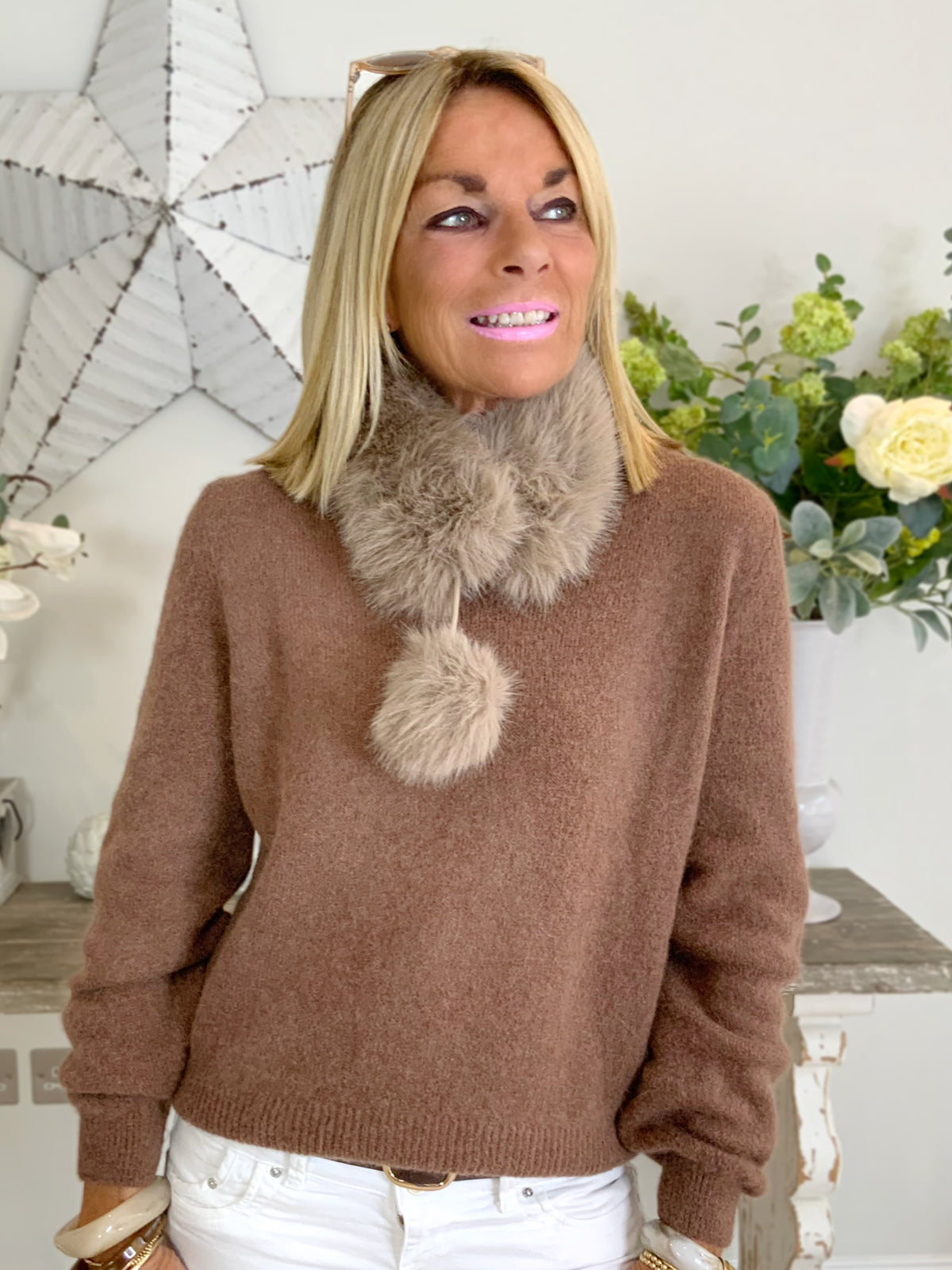 Ava Alpaca V-Neck Jumper