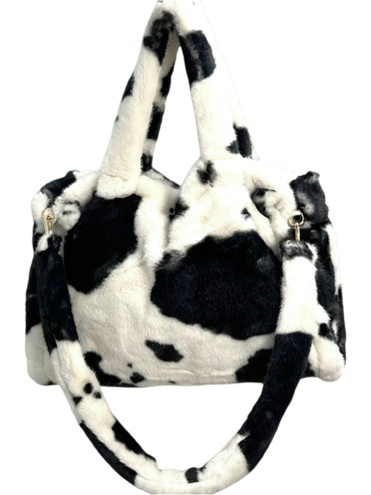 Faux Fur Animal Print Tote