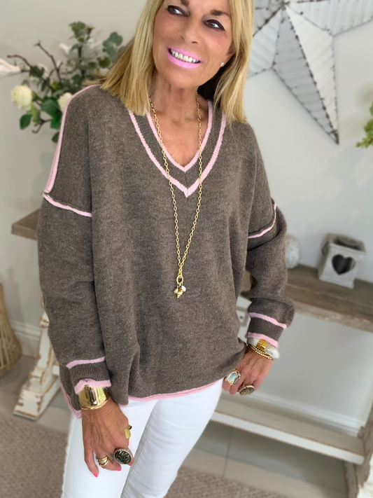 V-Neck Trim Jumper
