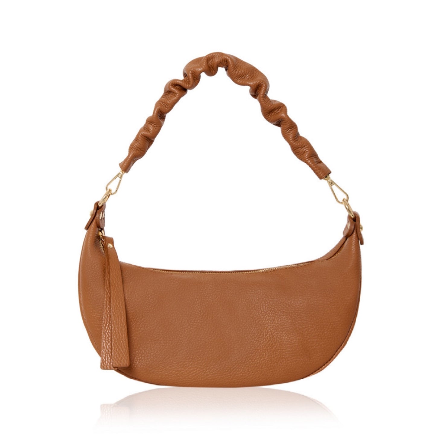 Tan leather bag, tan handbag