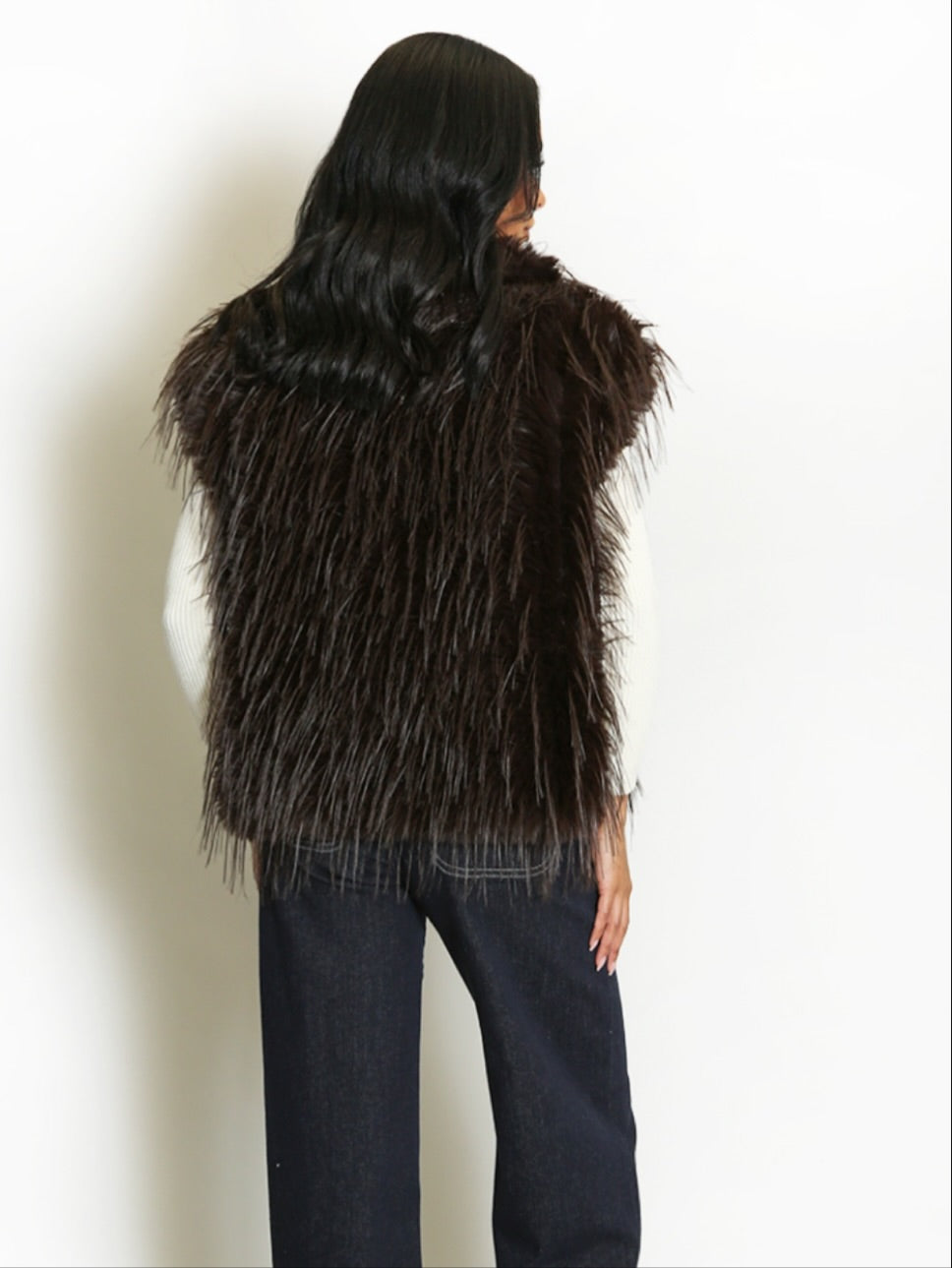 Faux Fur Shaggy Gilet