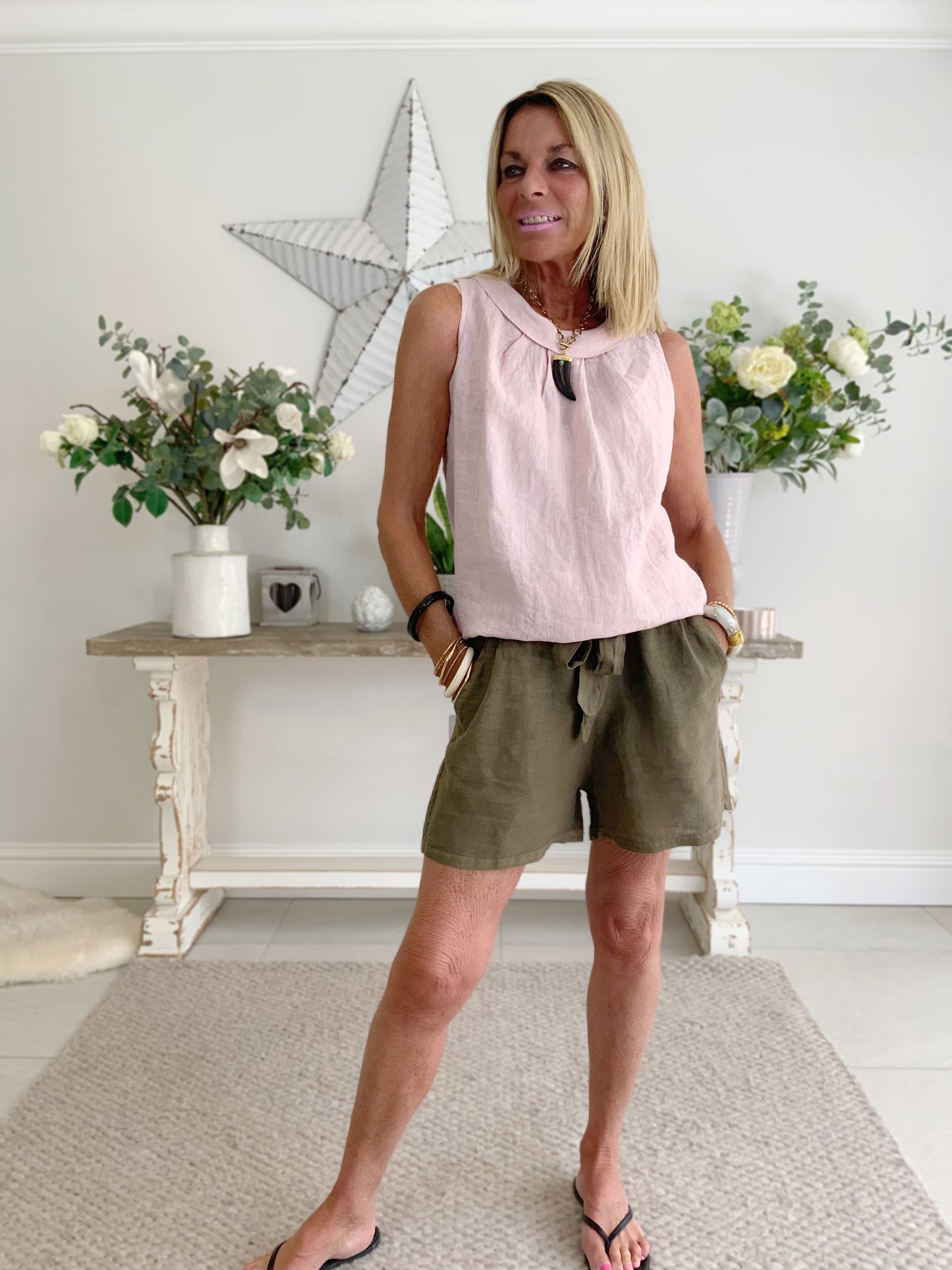 Linen Tie Shorts