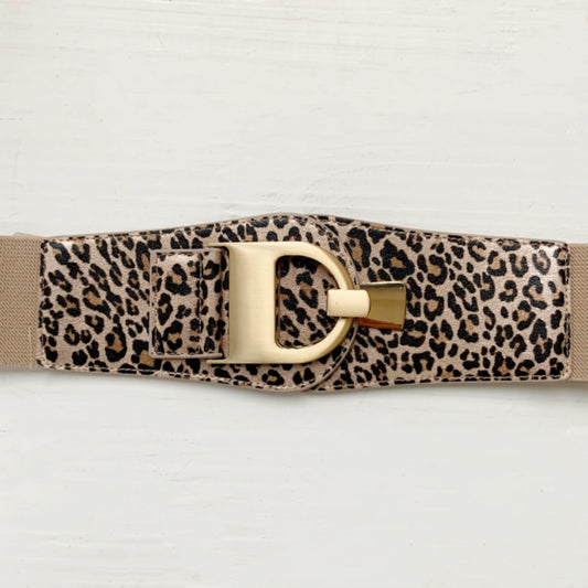 Leopard Gold Buckle Belt