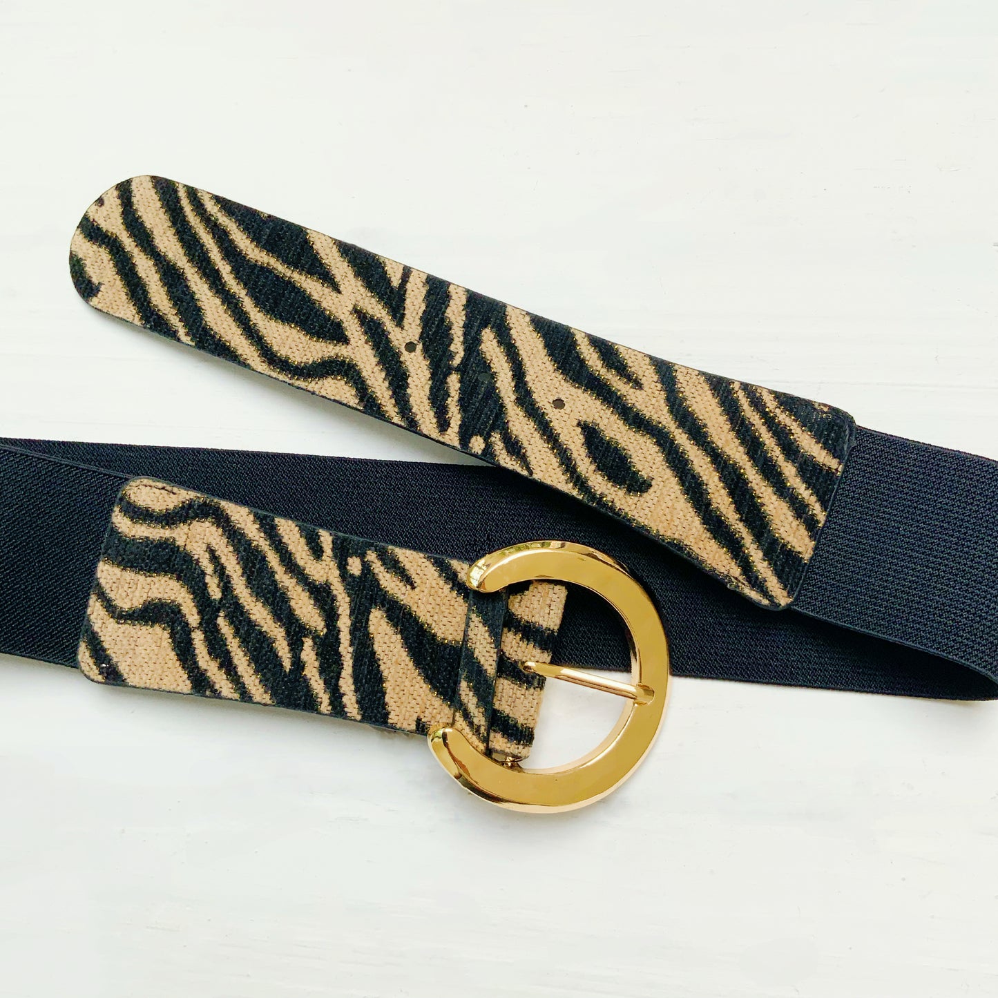 Animal Print Buckle Belt