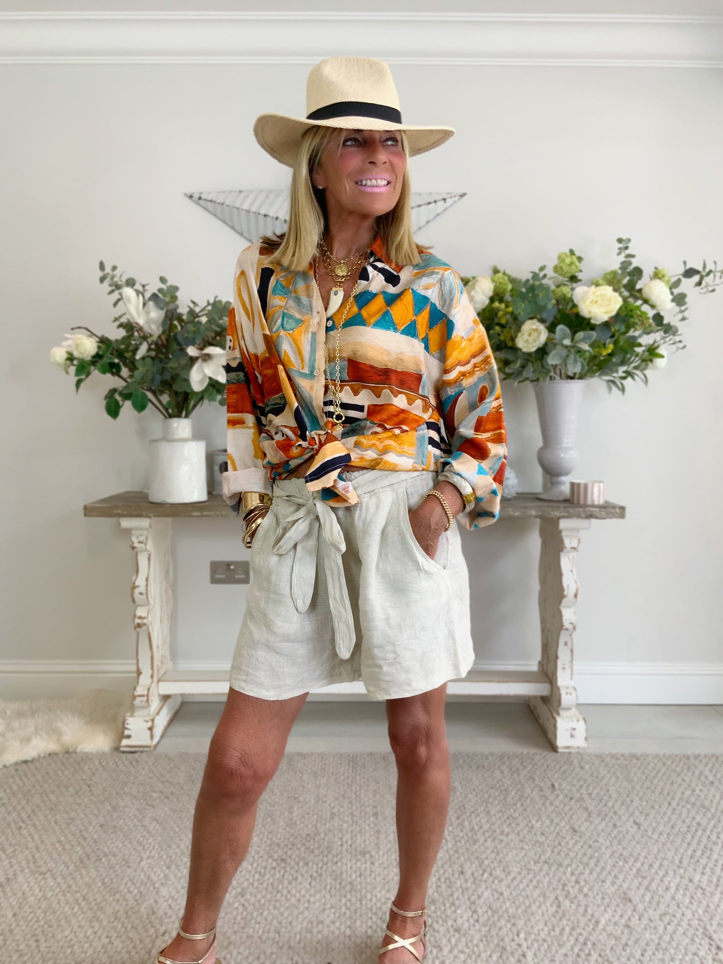 Abstract Retro Print Shirt