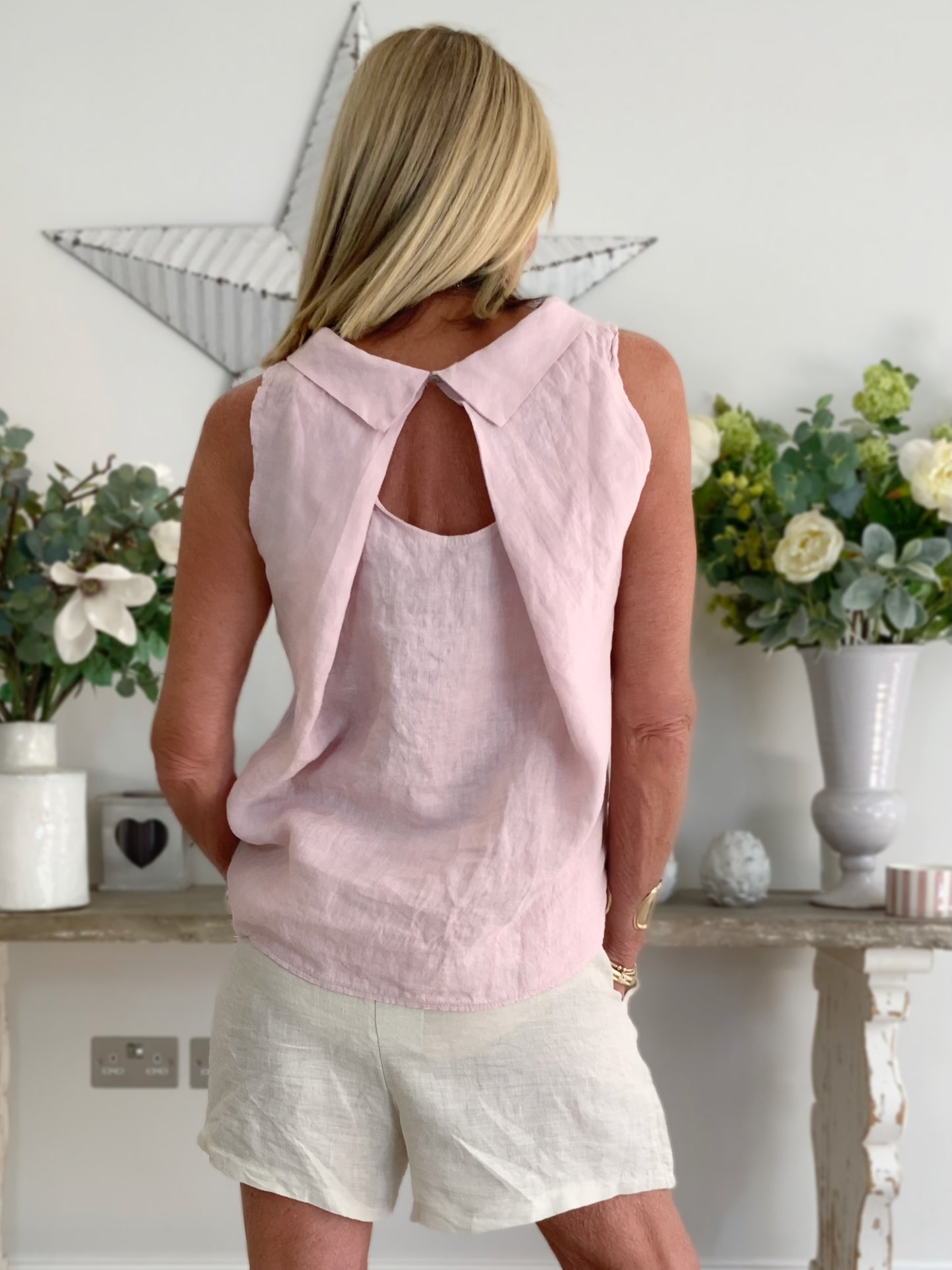 Linen Sleeveless Top