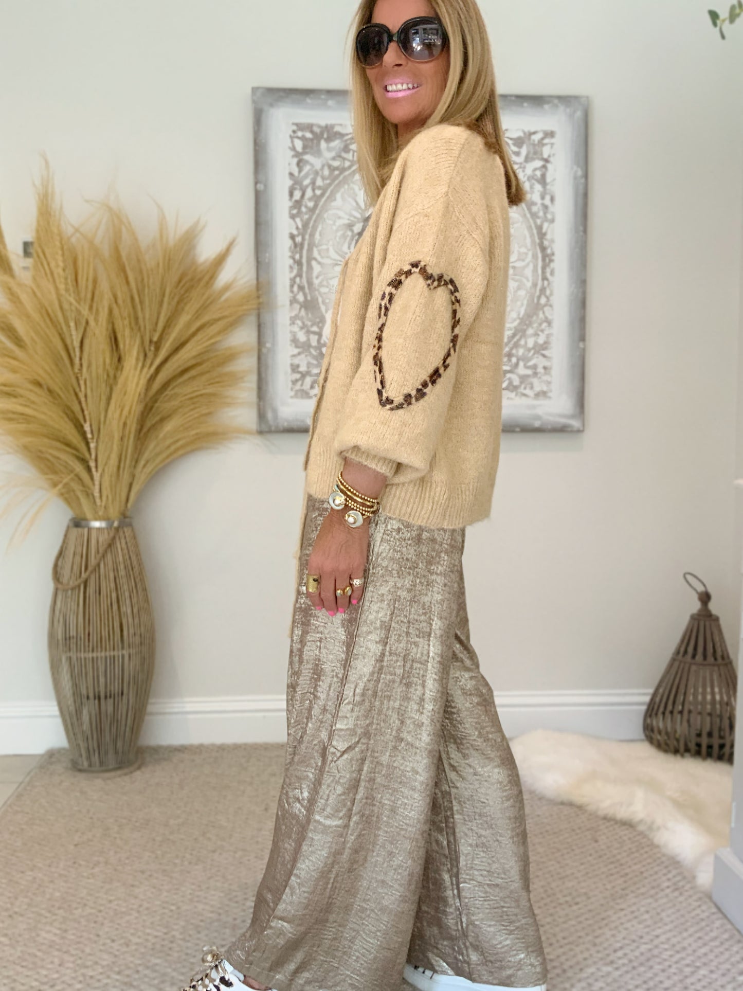 Gold Palazzo Trousers