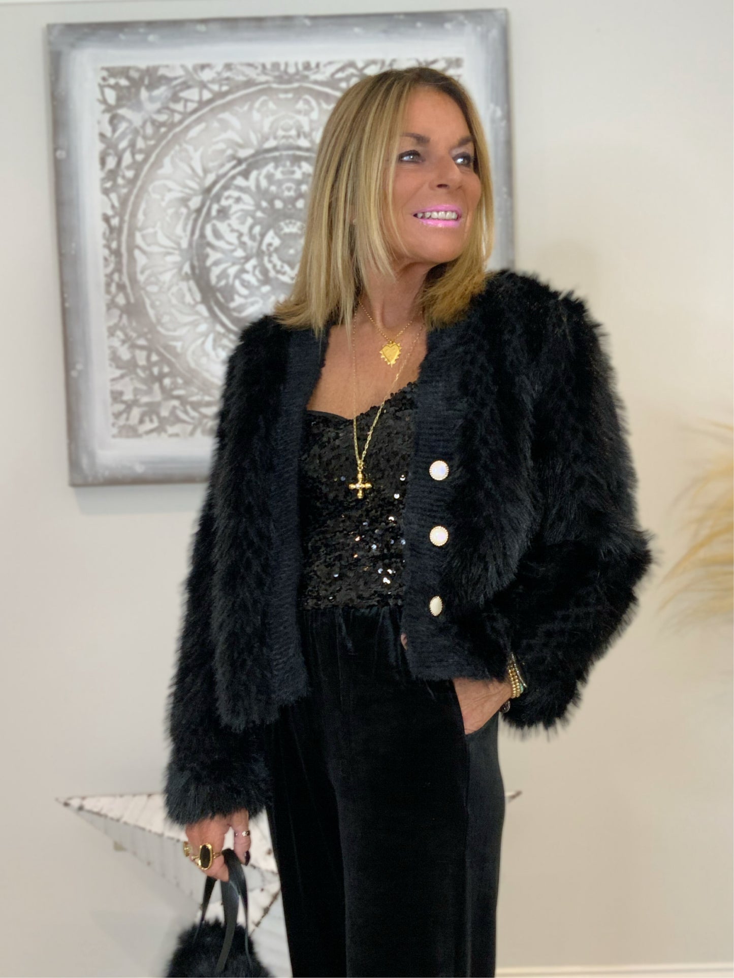 Faux Fur Cardi-Jacket