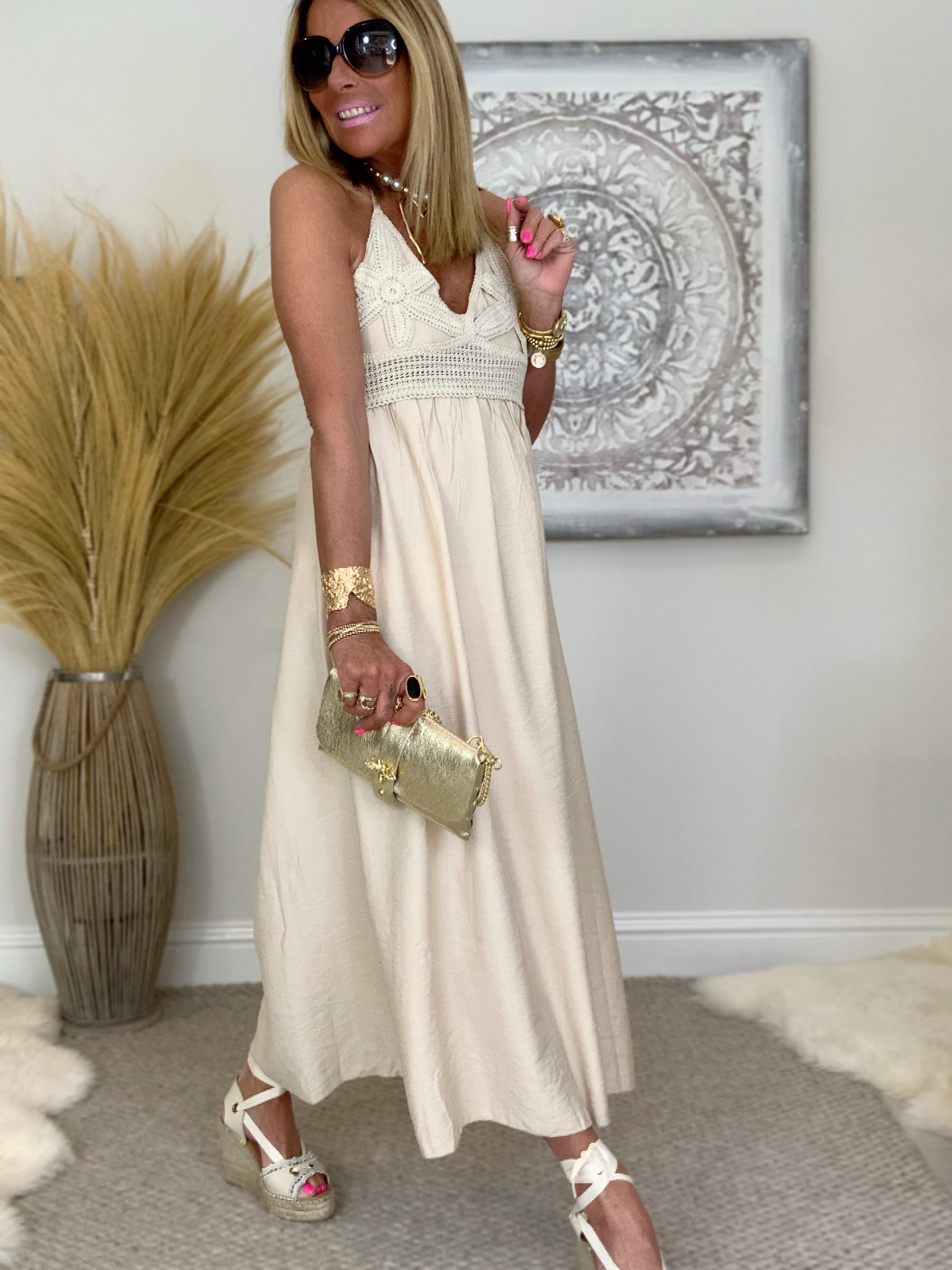 loft crochet dress Crochet Halter Neck Dress – The Fashion Loft Boutique
