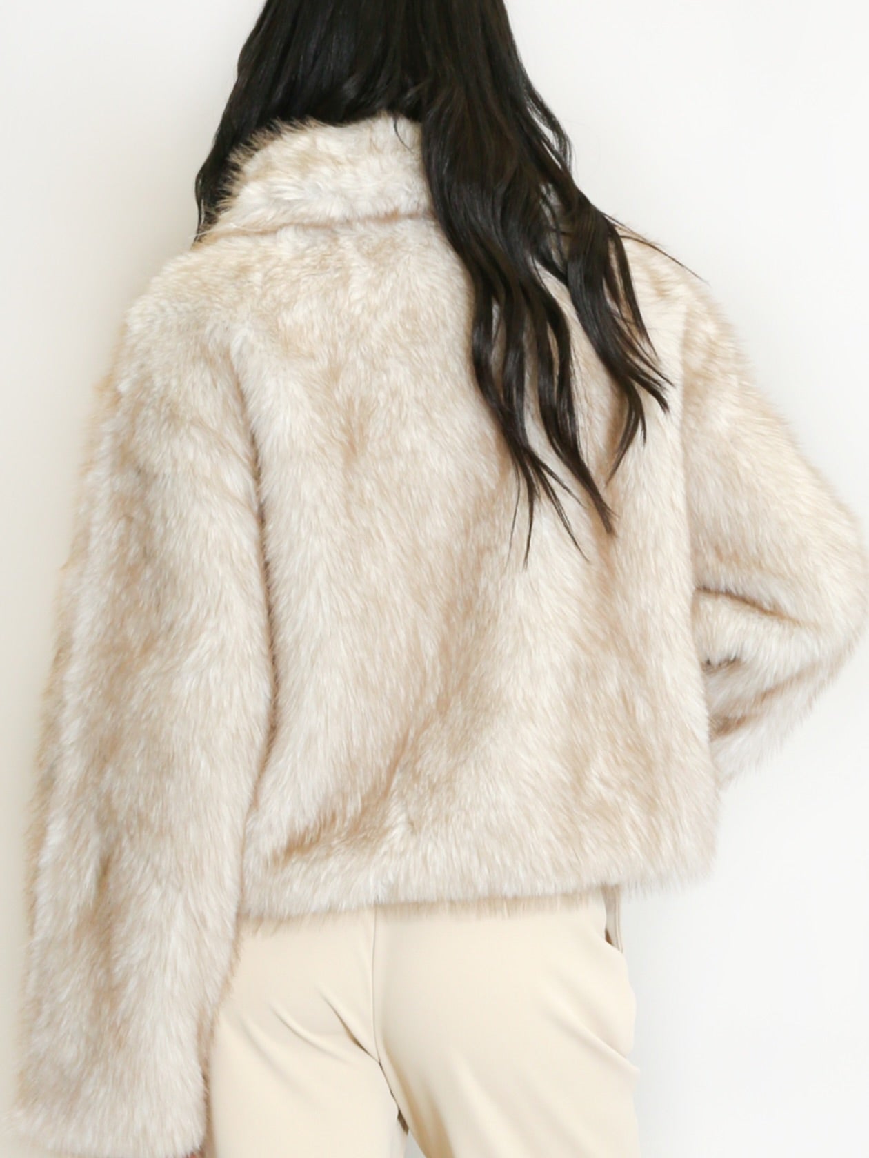 Collared Faux Fur Jacket