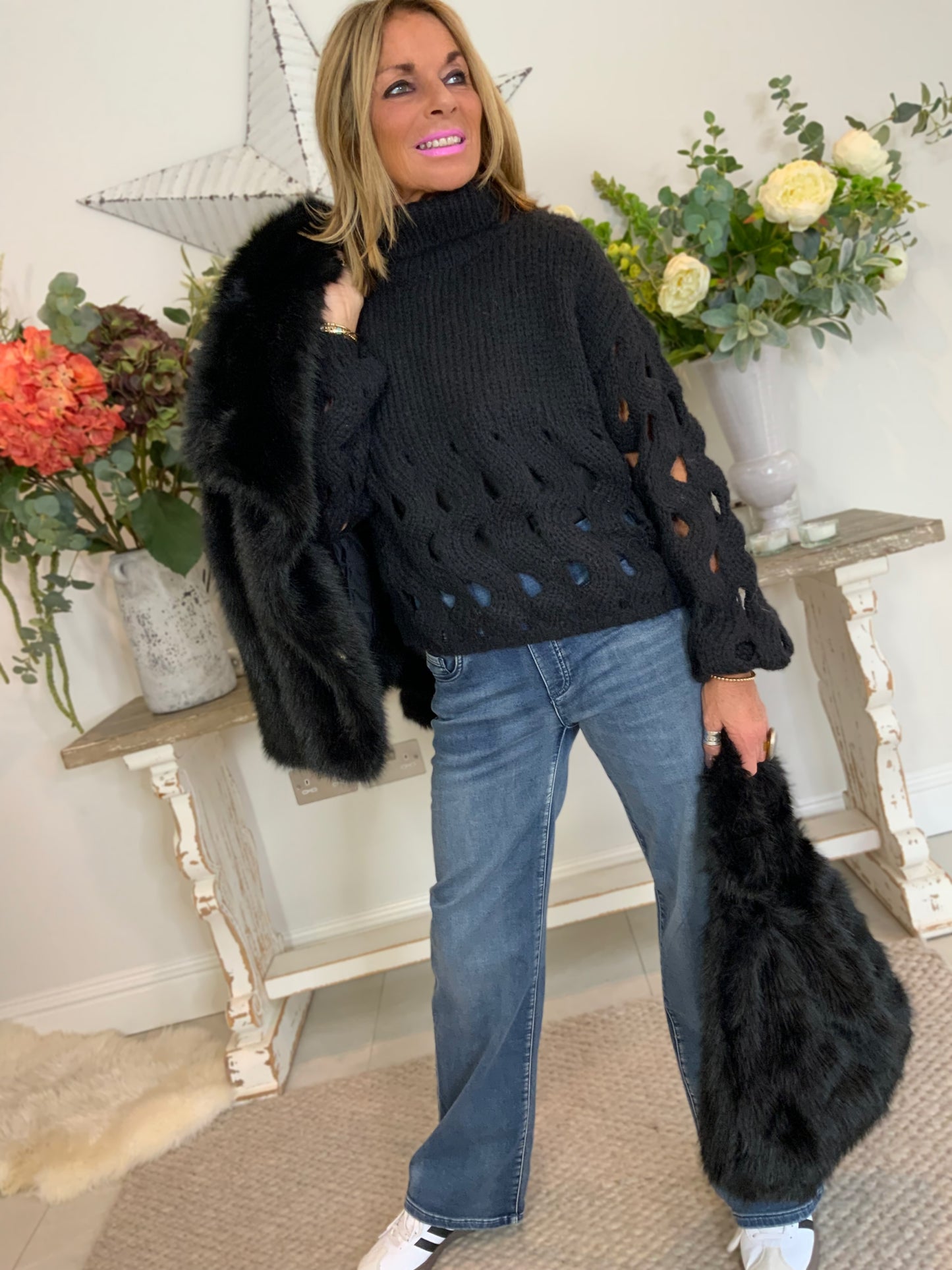 Toni Roll-Neck Cut Out Jumper