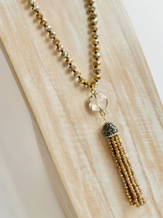 Gold Tassel Necklace