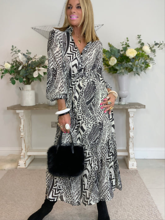 Audrey Print Maxi Dress