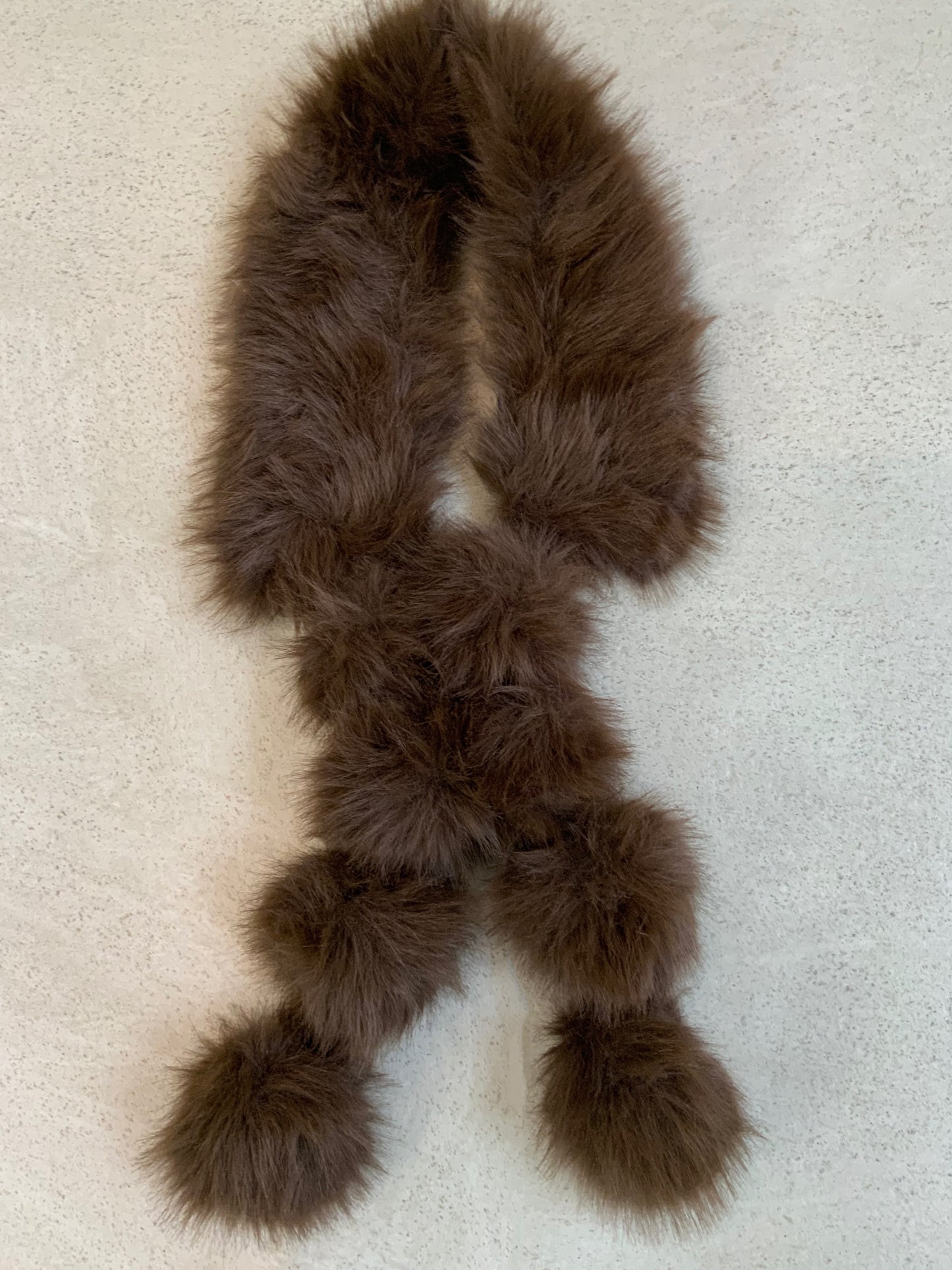 Faux Fur Pom-Pom Scarf