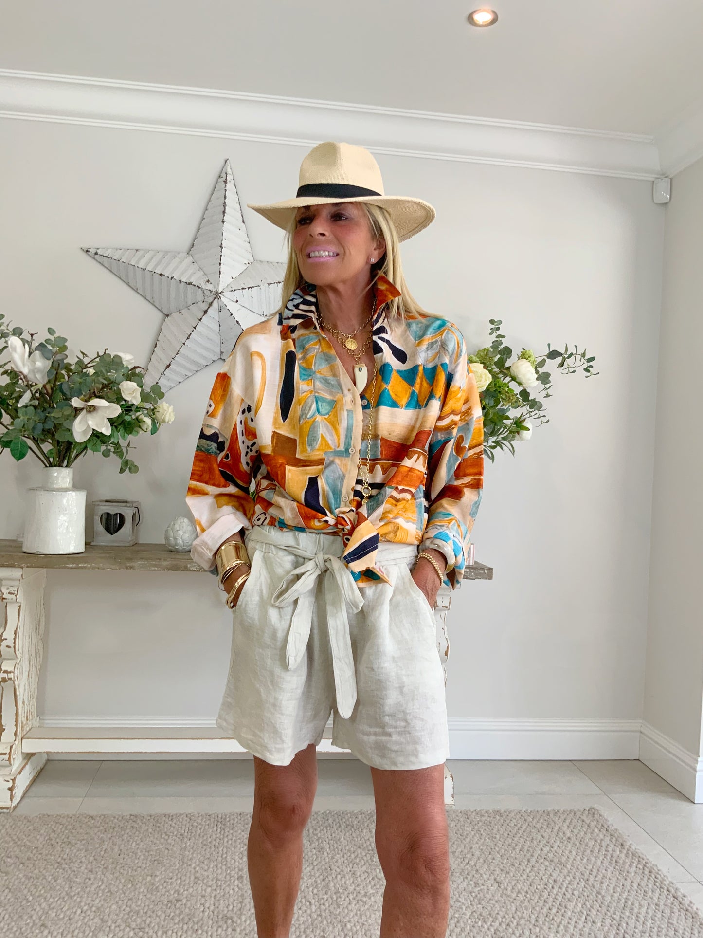 Abstract Retro Print Shirt