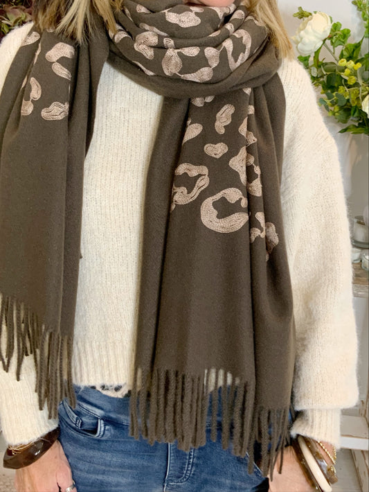 Leopard Print Scarf