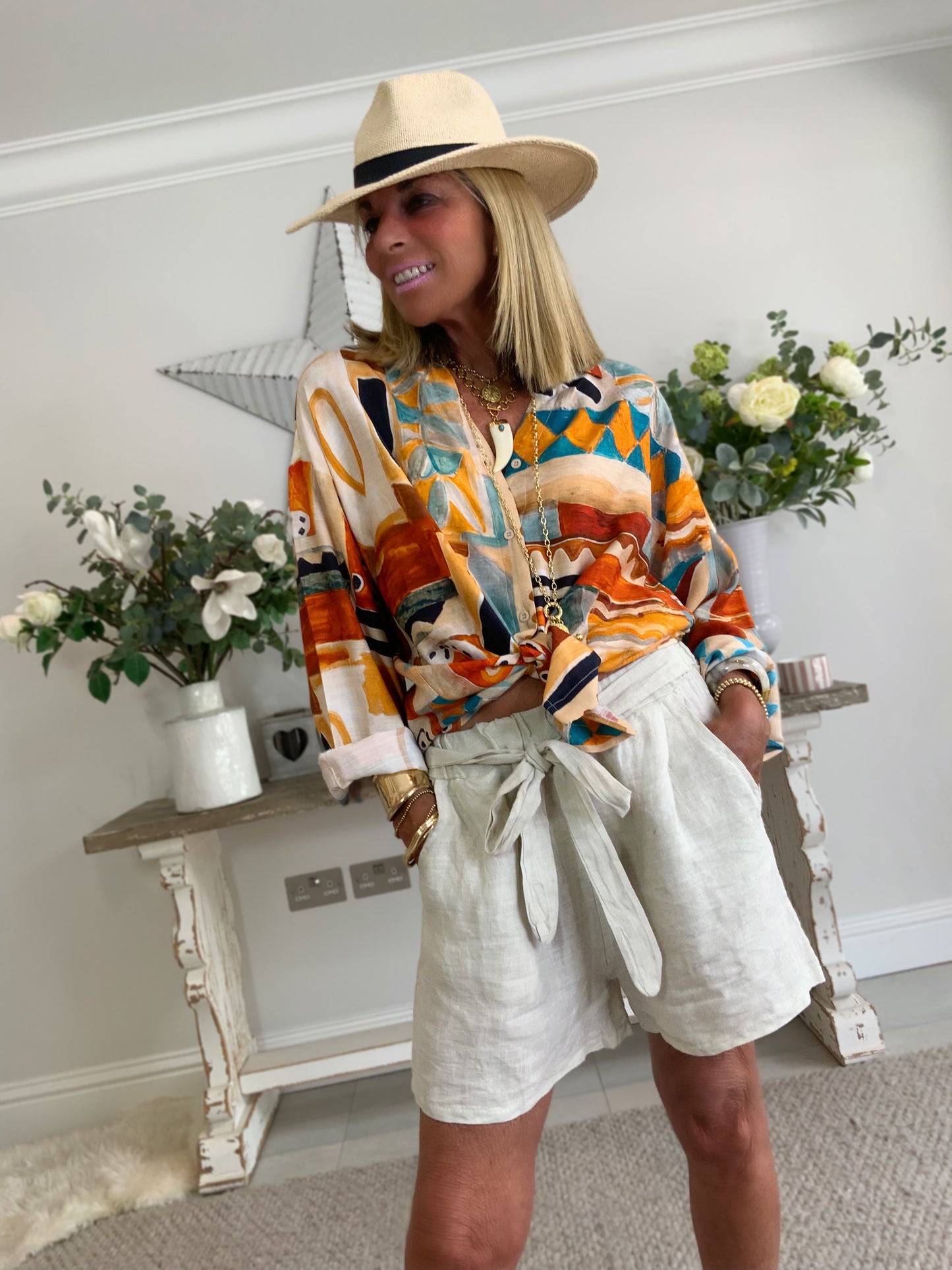 Abstract Retro Print Shirt