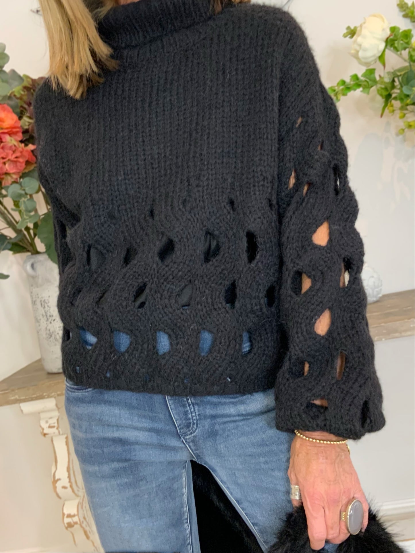 Toni Roll-Neck Cut Out Jumper