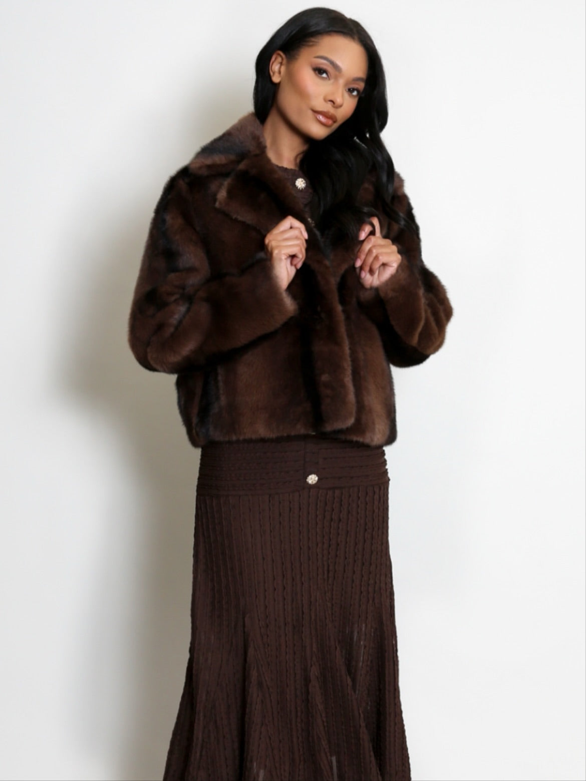 Vesper Faux Fur Lapel Jacket