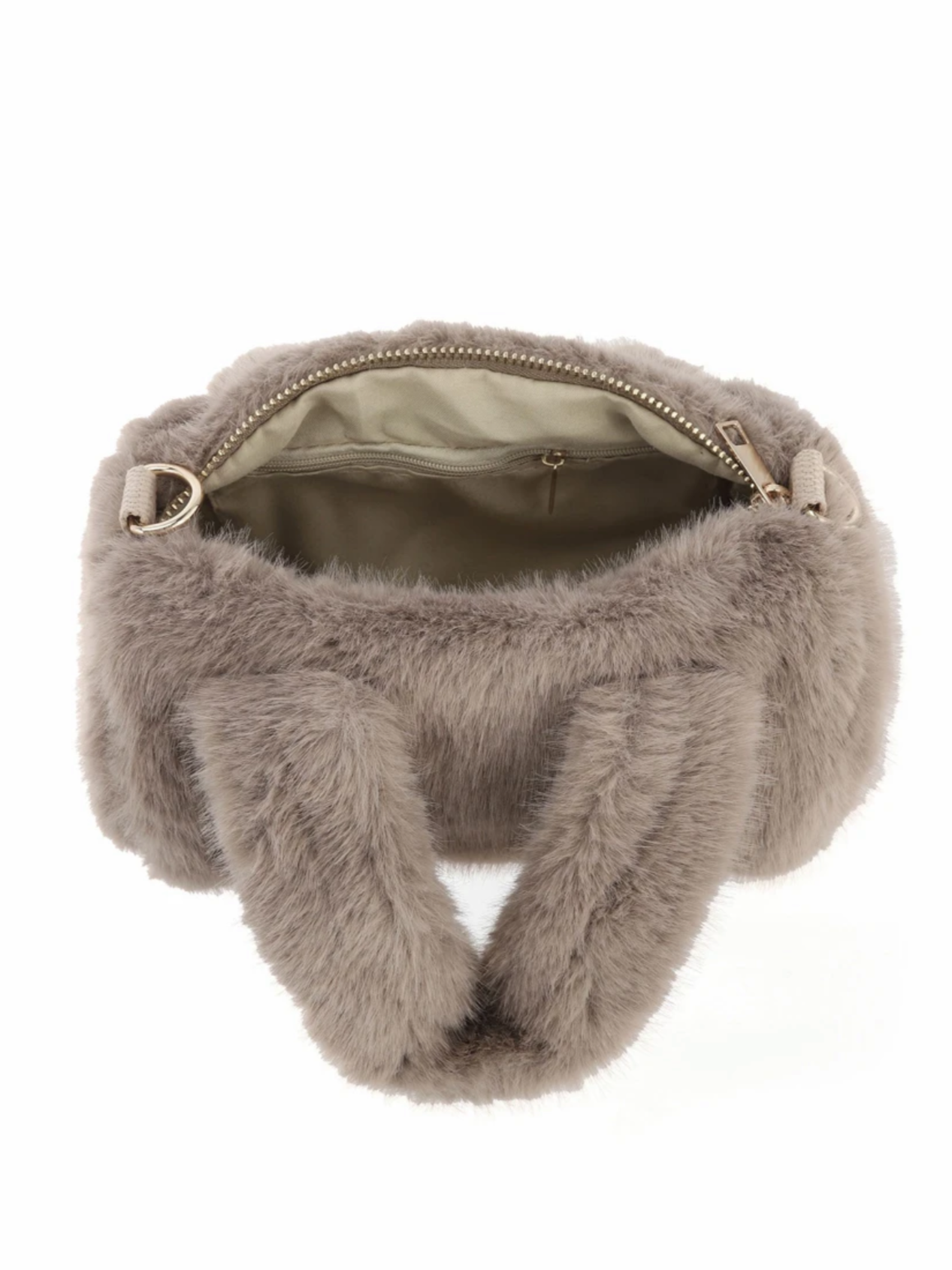 Faux Fur Mini Barrel Bag