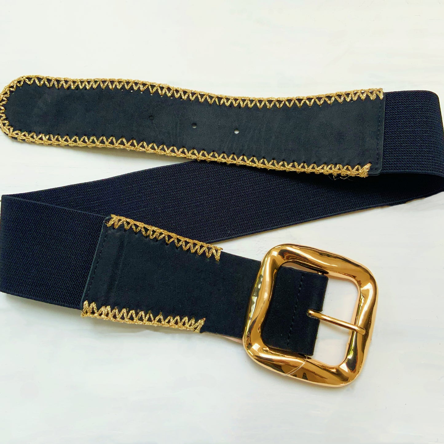 Gold Trim Elastic Belt