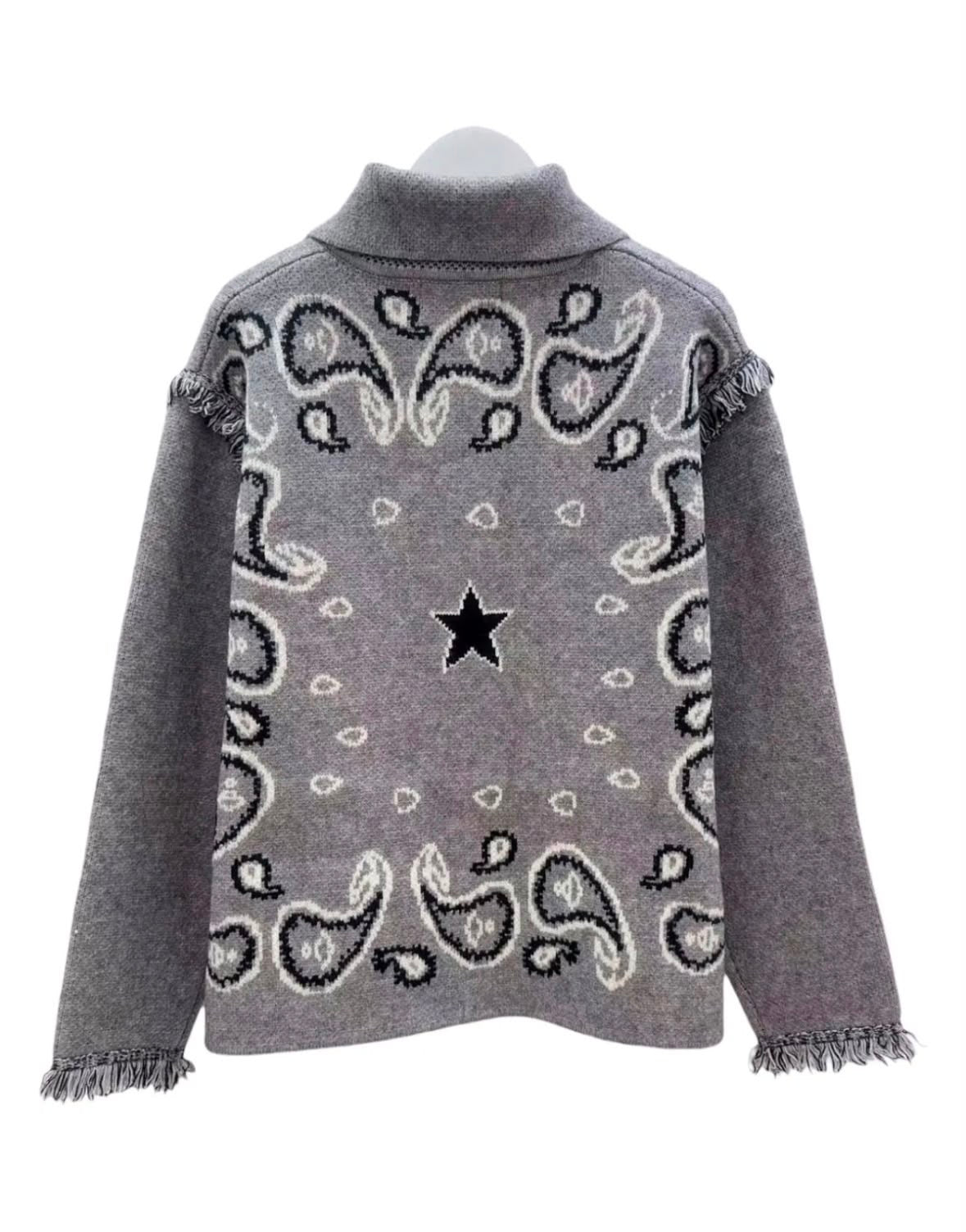 Star Wool Blend Jacket Grey