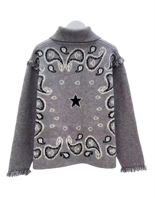 Star Wool Blend Jacket Grey