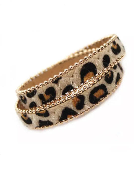 Leopard Print Wrap Bracelet