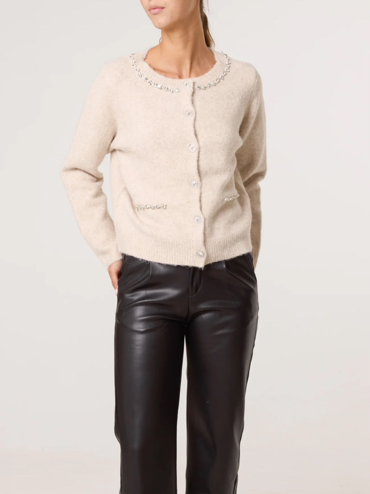 Diamanté Embellished Cardigan