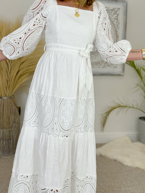 Anabella - Dress with Short Puff Sleeves