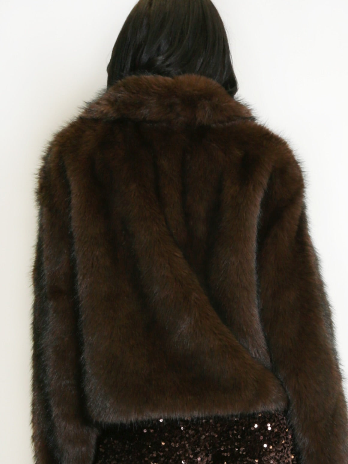 Collared Faux Fur Jacket