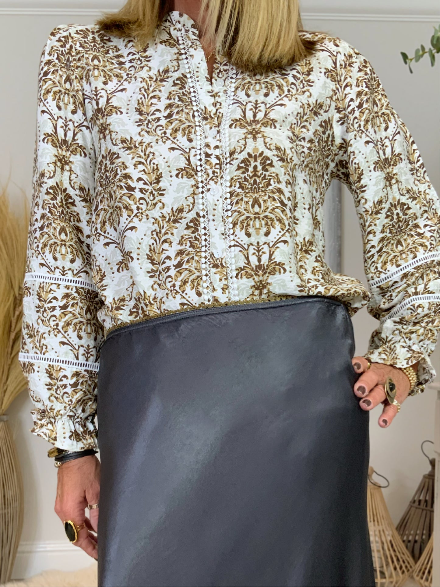 Celine Print Blouse