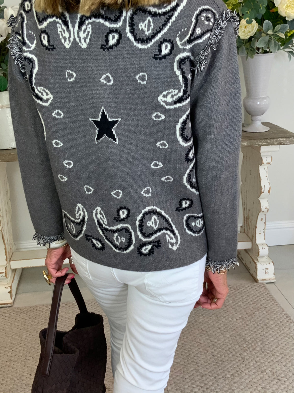 Star Wool Blend Jacket Grey