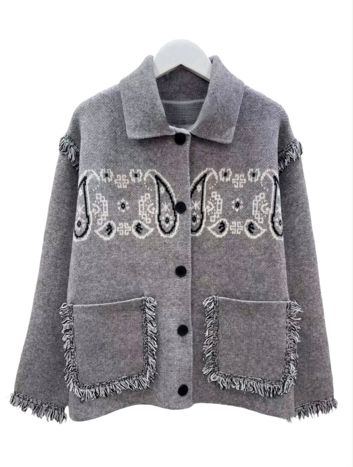 Star Wool Blend Jacket Grey
