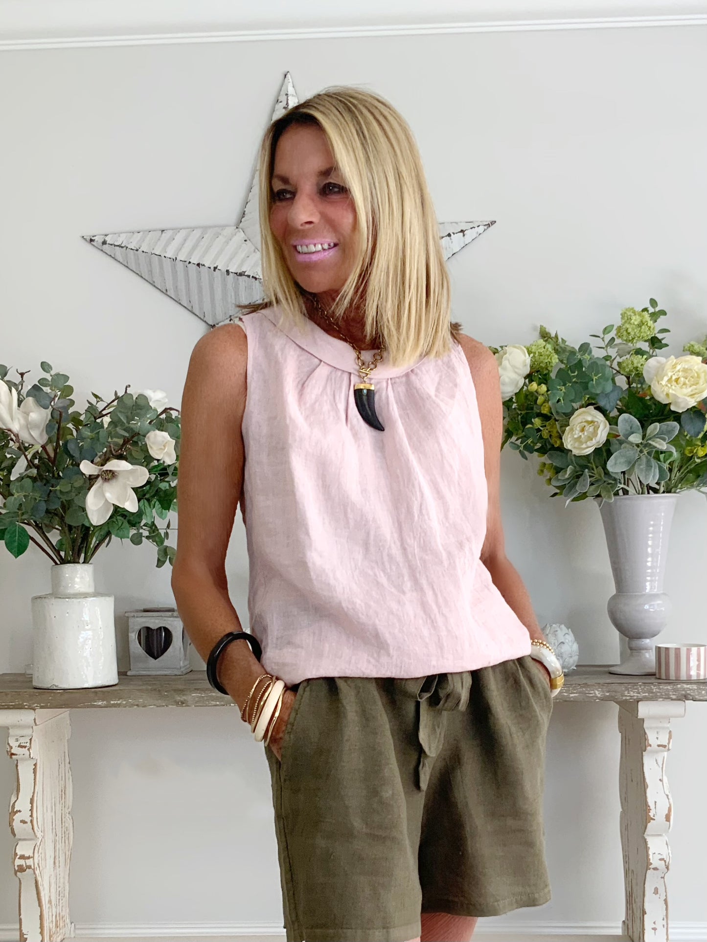 Linen Tie Shorts