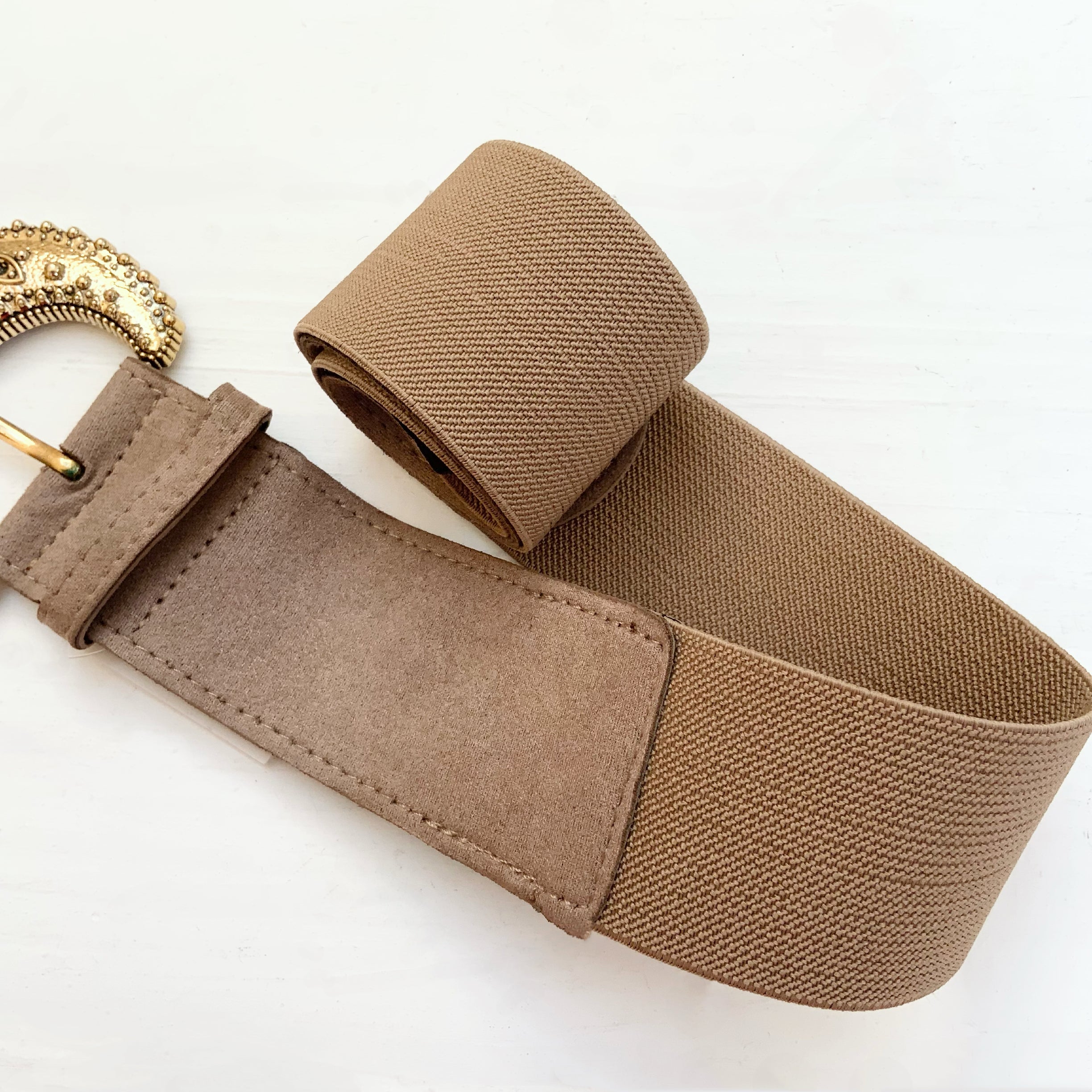 Faux Suede Elastic Buckle Belt The Fashion Loft Boutique