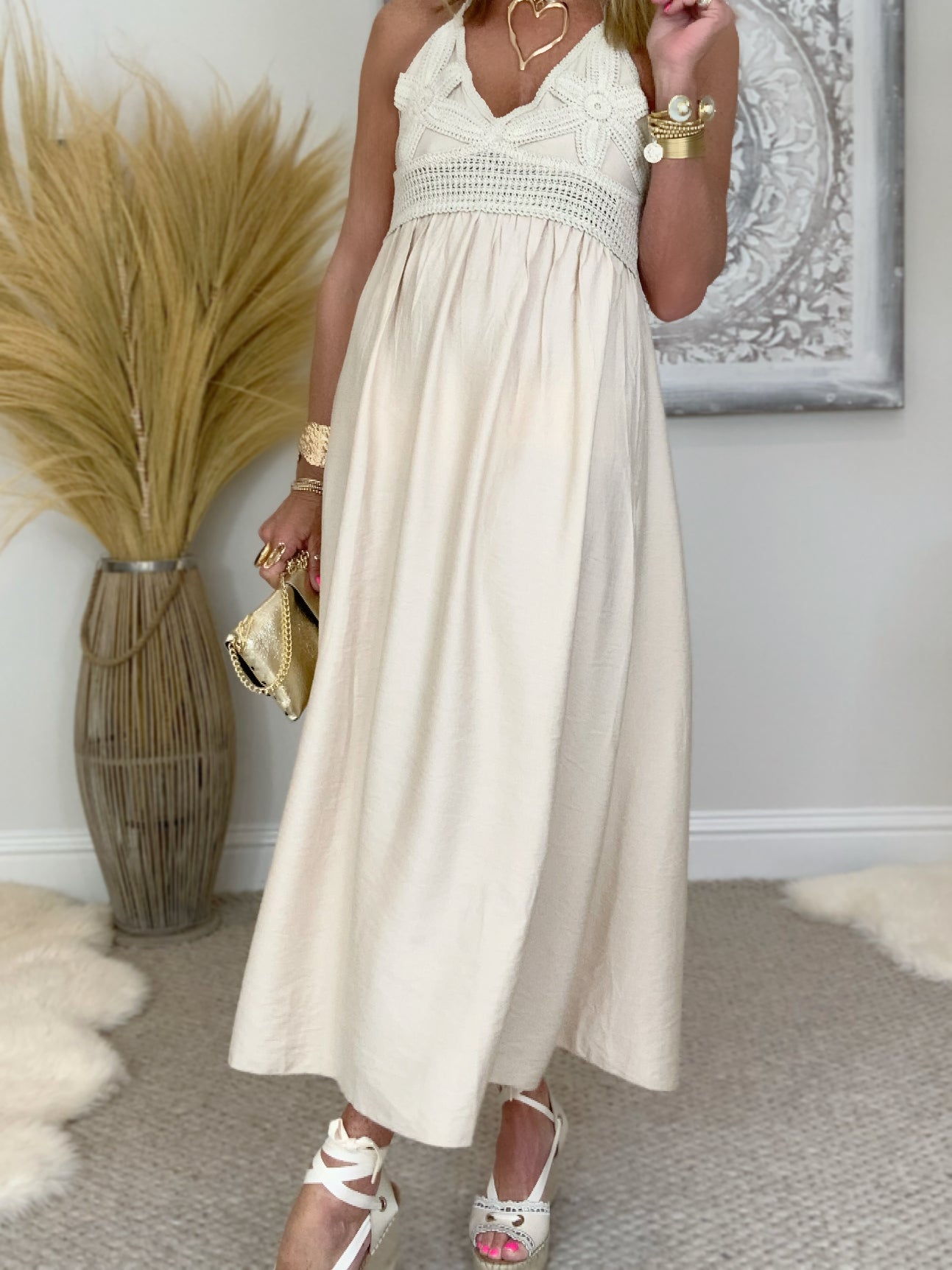 Crochet Halter Neck Dress The Fashion Loft Boutique Crochet Halter Neck Dress The Fashion Loft Boutique